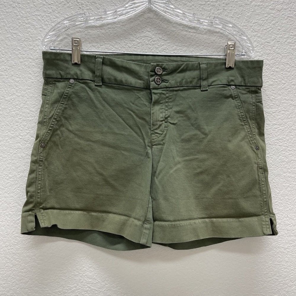 Dylan George ANDI Bermuda Shorts Womens Size 31 Army Green 6.5" inseam